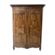 Armoire de style Louis XV en noyer massif XVIII siècle
