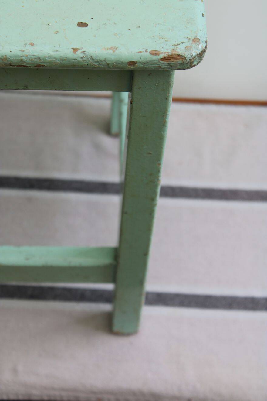 Wooden workshop stool