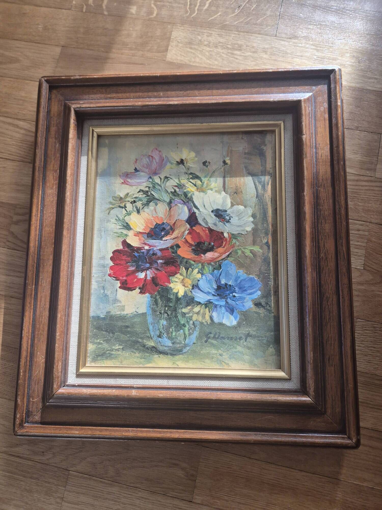 Original oil – Flower bouquet signed, Guido Hanset (1910-1992)