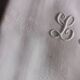 12 old damask linen towels monogrammed LD