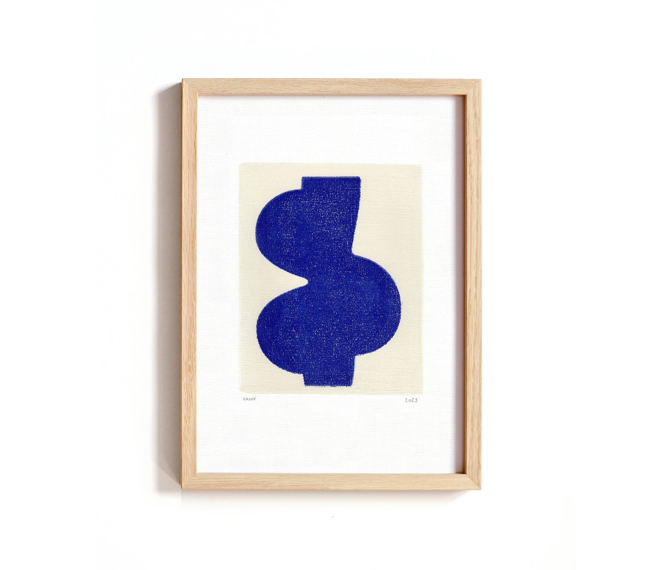 Trio of paints - majorelle blue - signed Eawy