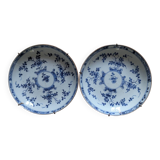 Two Chinese soup plates