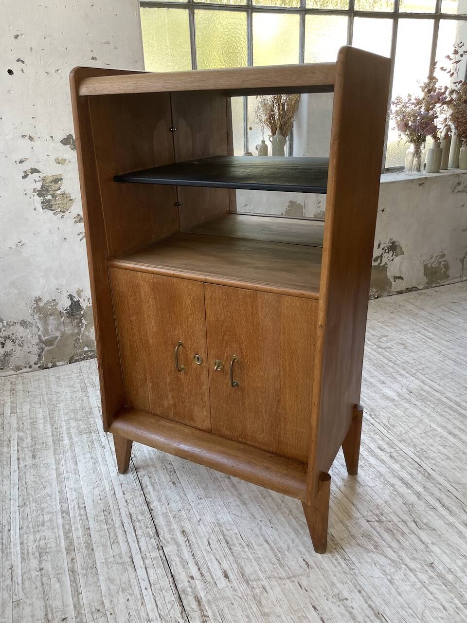 1960s oak storage unit
