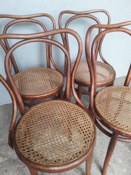 Series 4 chairs cannes bistro by Jacob and Josef KOHN No.55