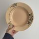 Set of 6 vintage green flowered deep plates from Saint Amand – Tableware