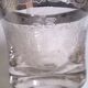 Set of 5 engraved Murano wine (or water) glasses, silver rim