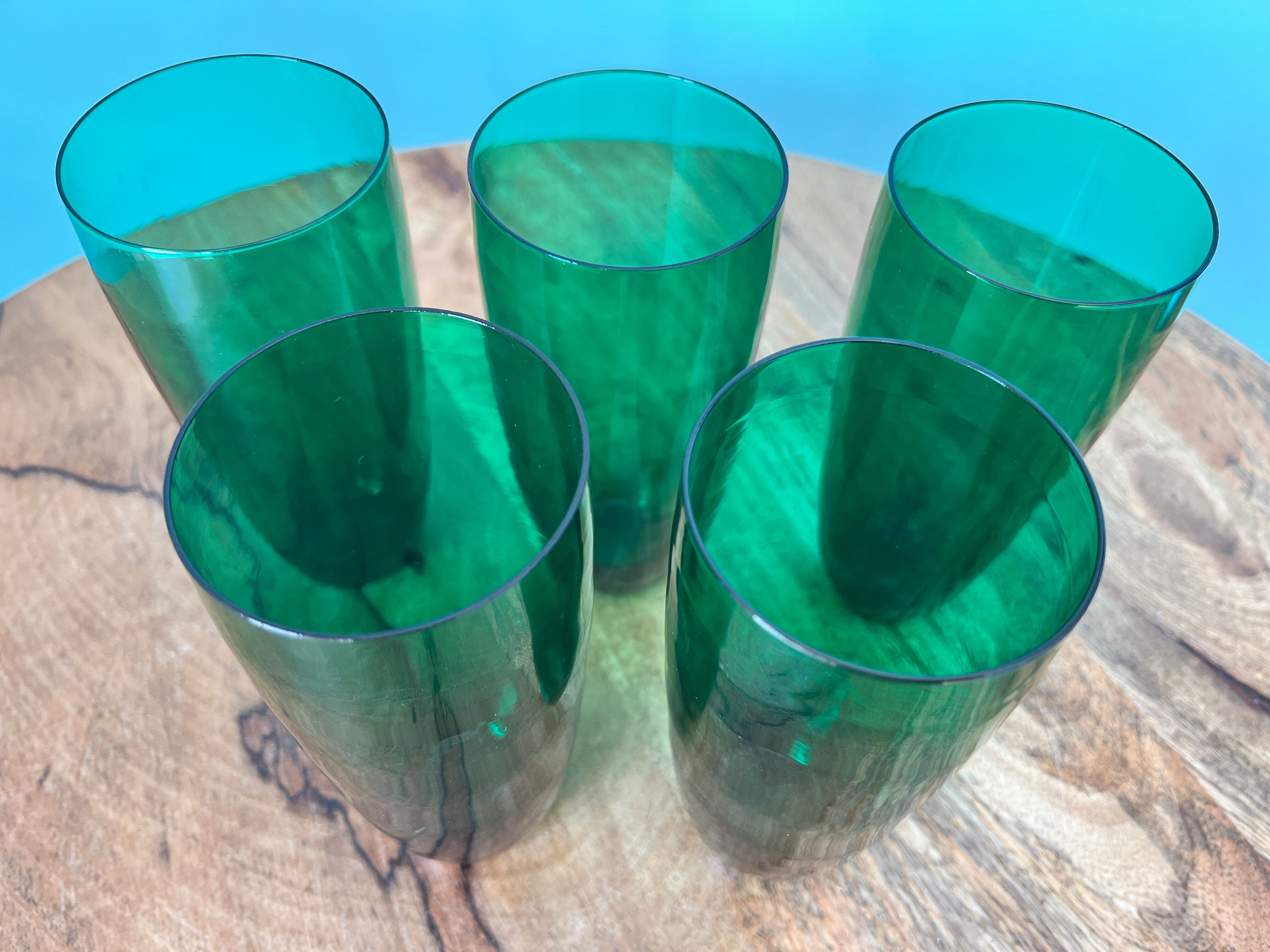 Vintage liquor and lemonade glasses, mid century modern from 1960s for apartment decoration / tablew
