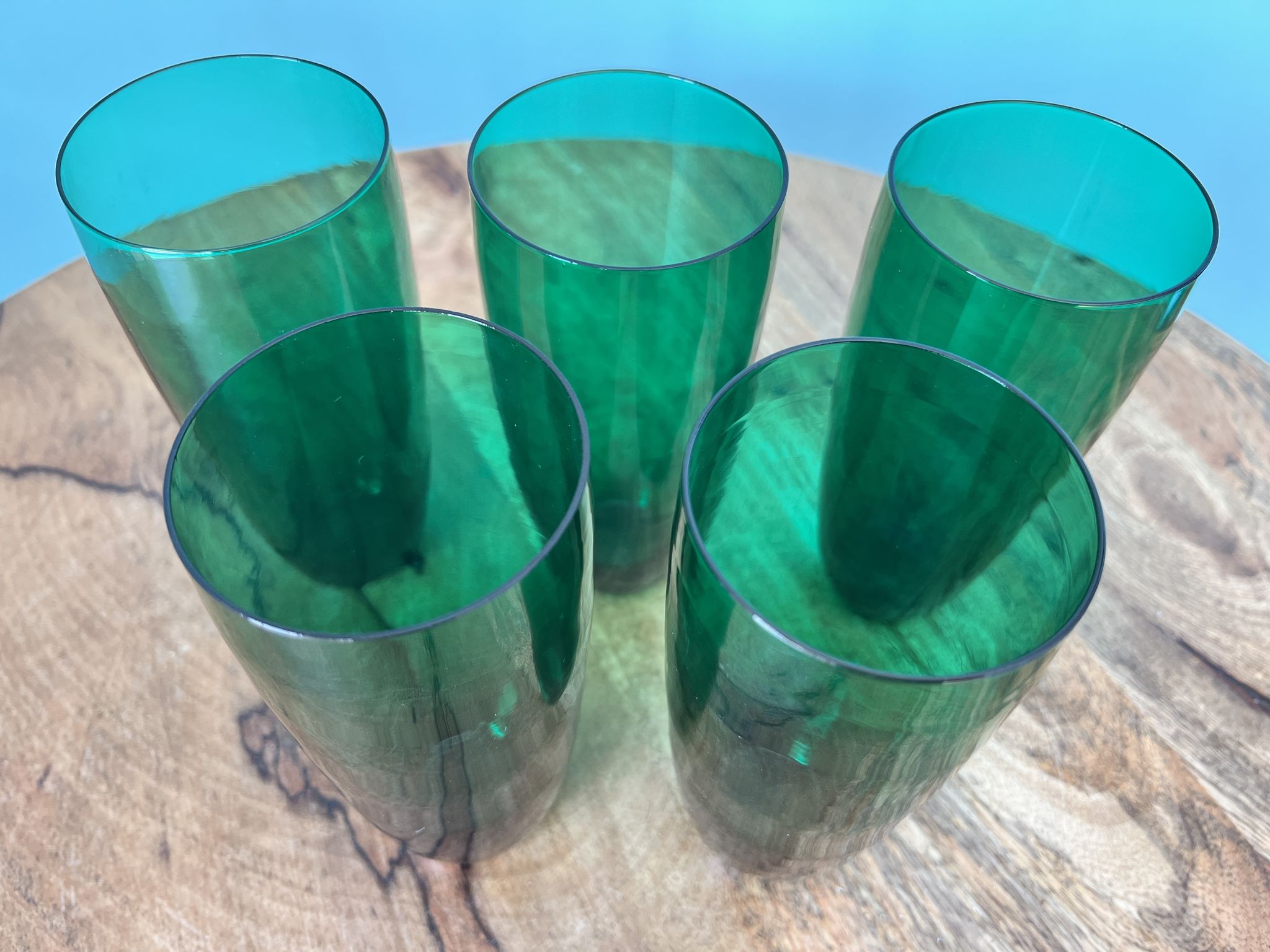Vintage liquor and lemonade glasses, mid century modern from 1960s for apartment decoration / tablew