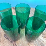 Vintage liquor and lemonade glasses, mid century modern from 1960s for apartment decoration / tablew
