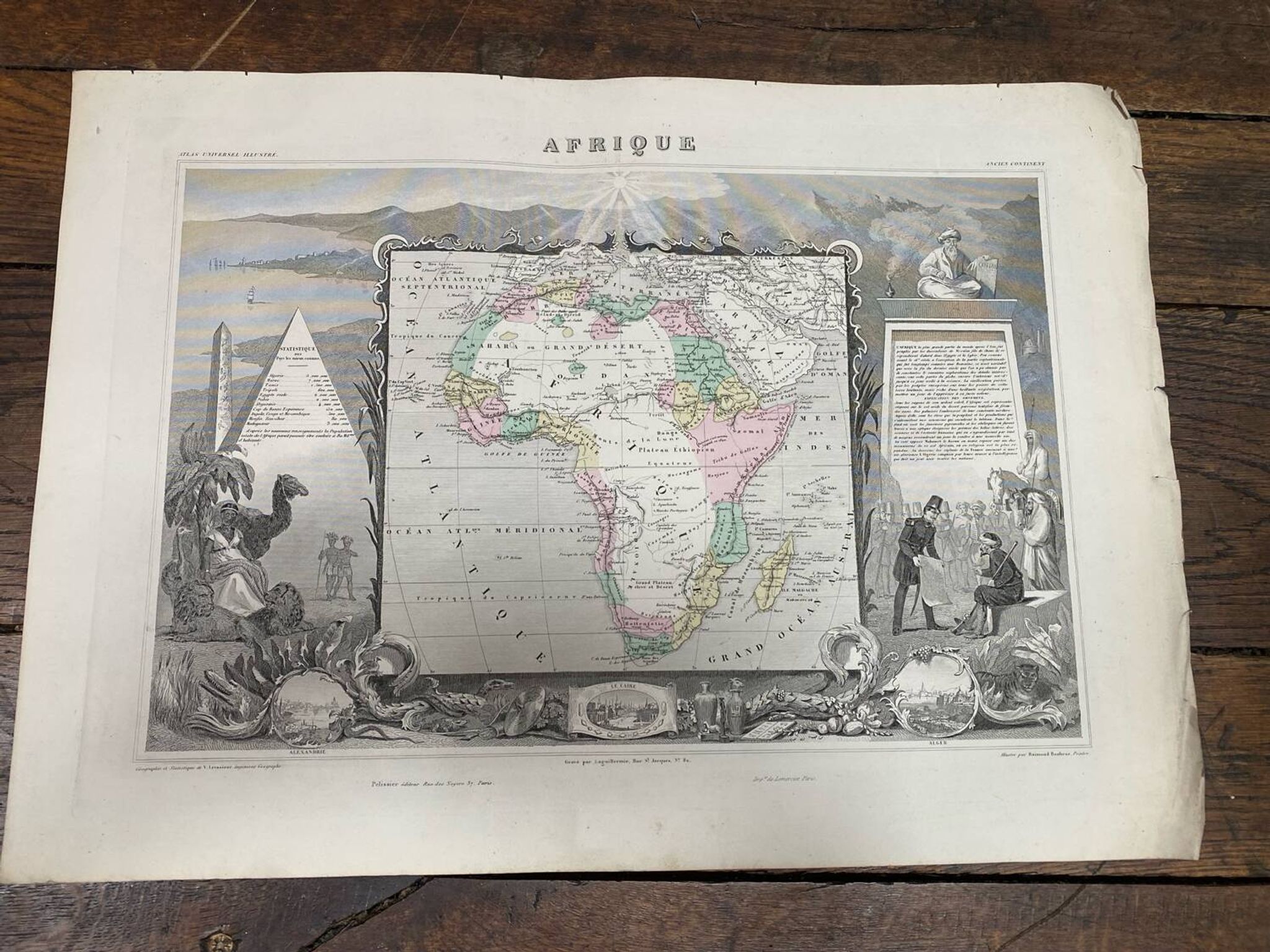 Old illustrated map of Africa