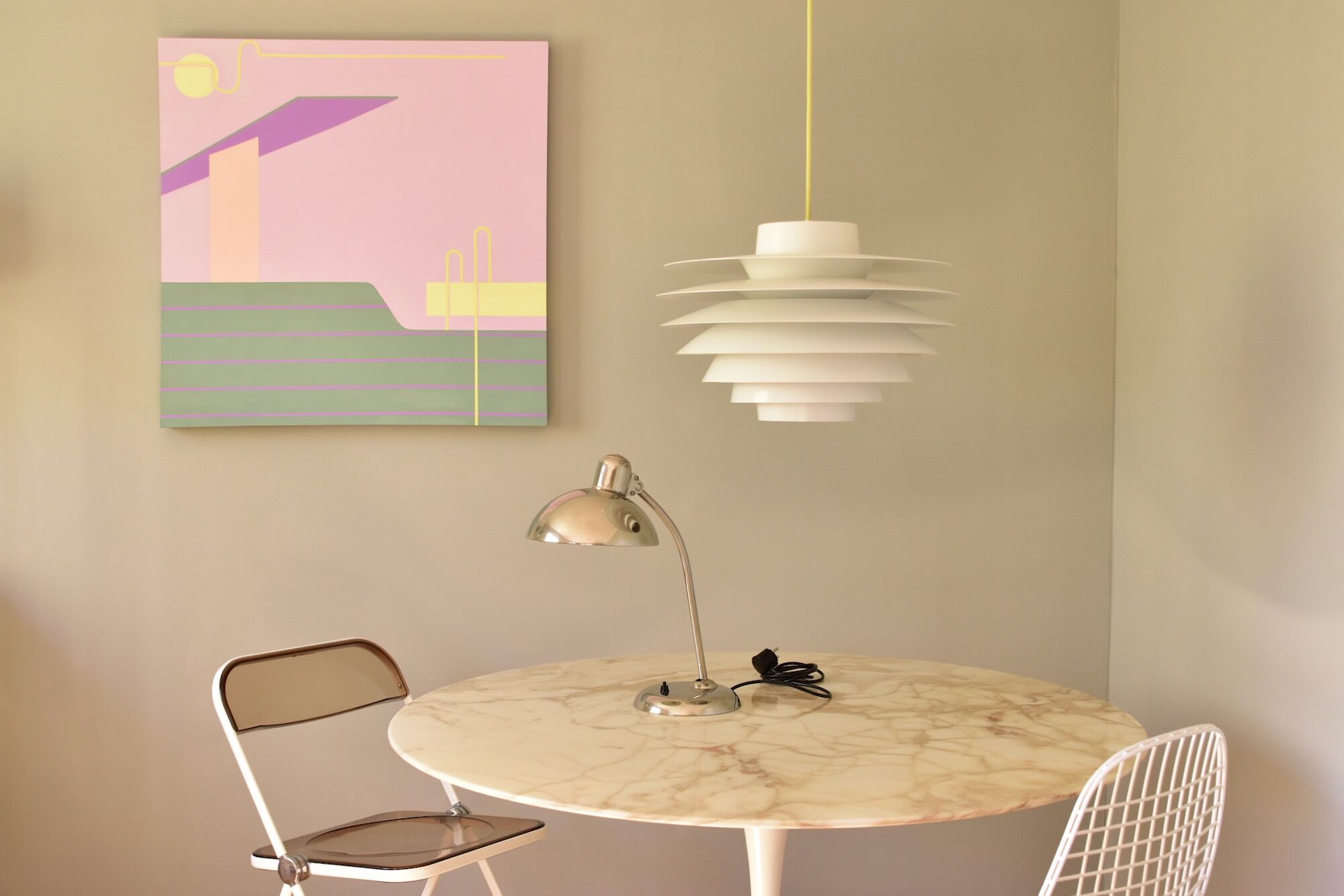 Chrome Christian Dell Table Lamp 6556 by Kaiser Idell Bauhaus, Germany