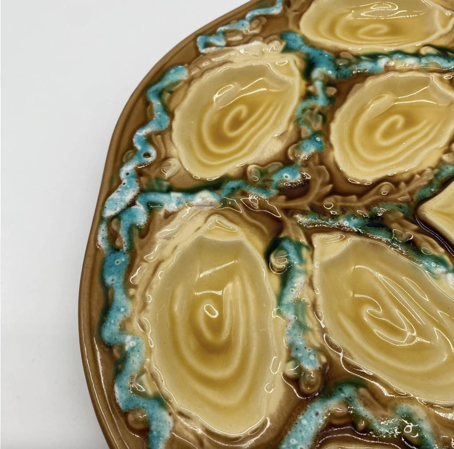 Large “Blue & Yellow” slip dish – 1950s