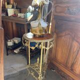 Bronze pedestal table