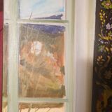 Very original naive painting interior scene dated and signed