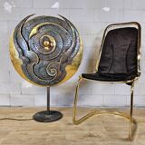 Unique large metal Thai art sculpture floor lamp goldleaf