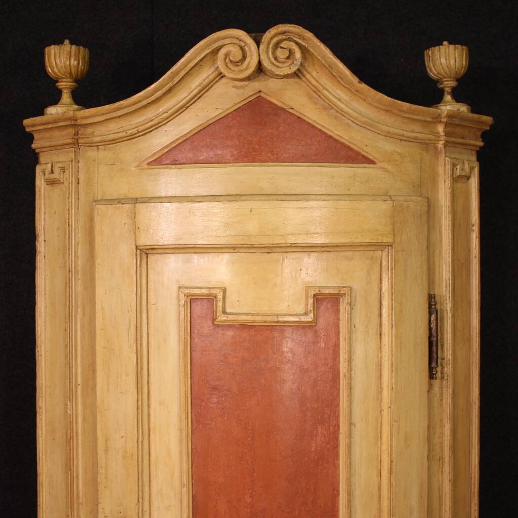 Antique Louis XVI lacquered corner cabinet from the 18th century