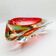 Superb large triangular Murano glass ashtray or catchall from the 1960s. Made in Italy.