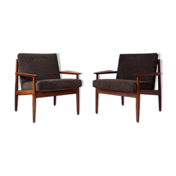 2 Vintage teak armchairs by Arne Vodder for Glostrup from Denmark