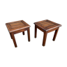 Pair of vintage farm stools