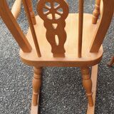 2 solid wood children's armchairs