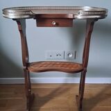 Marquetry pedestal table or side table