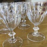 Set 6 wine glasses, 6 water glasses and 6 crystal shot glasses
