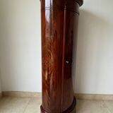 Somno “Column” or Cylindrical Cabinet, in flamed mahogany, Copenhagen, 1830-1840