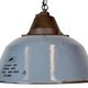 Industrial Grey Enamel and Cast Iron Pendant Light, 1960s
