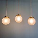 Art Deco satin glass pendant (2 available), 1920s-30s