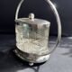Biscuitier cristal taillé et métal argenté F. W. Quist (1831-1903)