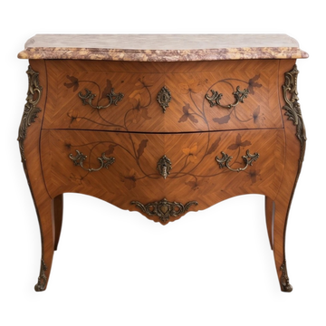 Louis XV commode in rosewood and marquetry