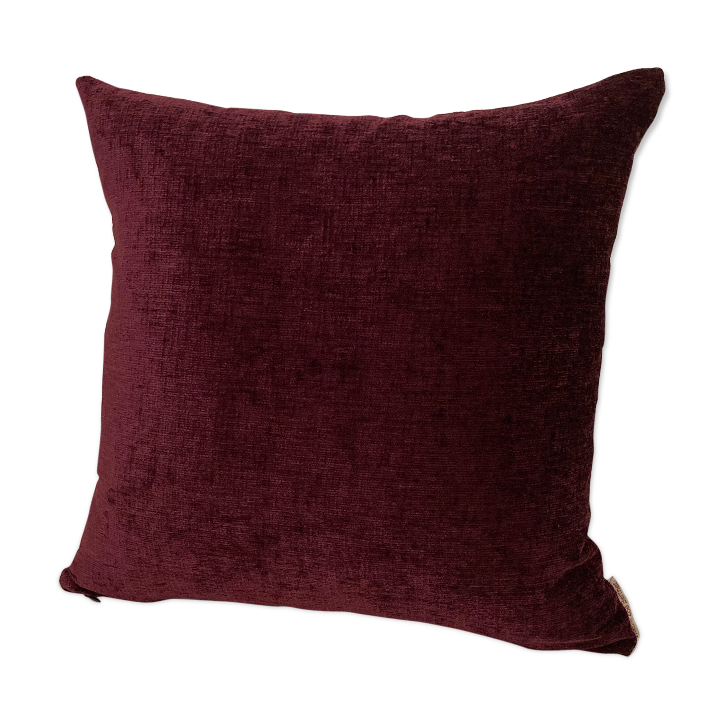 Plum velvet cushion