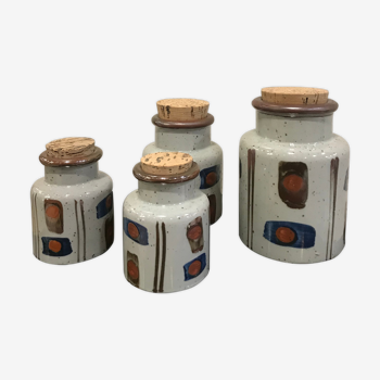 Series of sandstone pots 70s