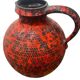 Vase, pichet vintage en céramique orange