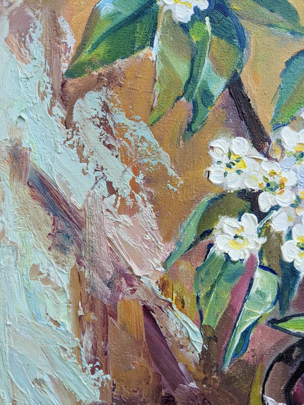 Mid 20th Century "Flower Jar" Swedish Modernist Still Life Oil Painting, Framed