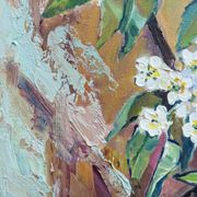 Mid 20th Century "Flower Jar" Swedish Modernist Still Life Oil Painting, Framed