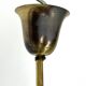 Vintage Italian brass and curved glass chandelier from 1950s