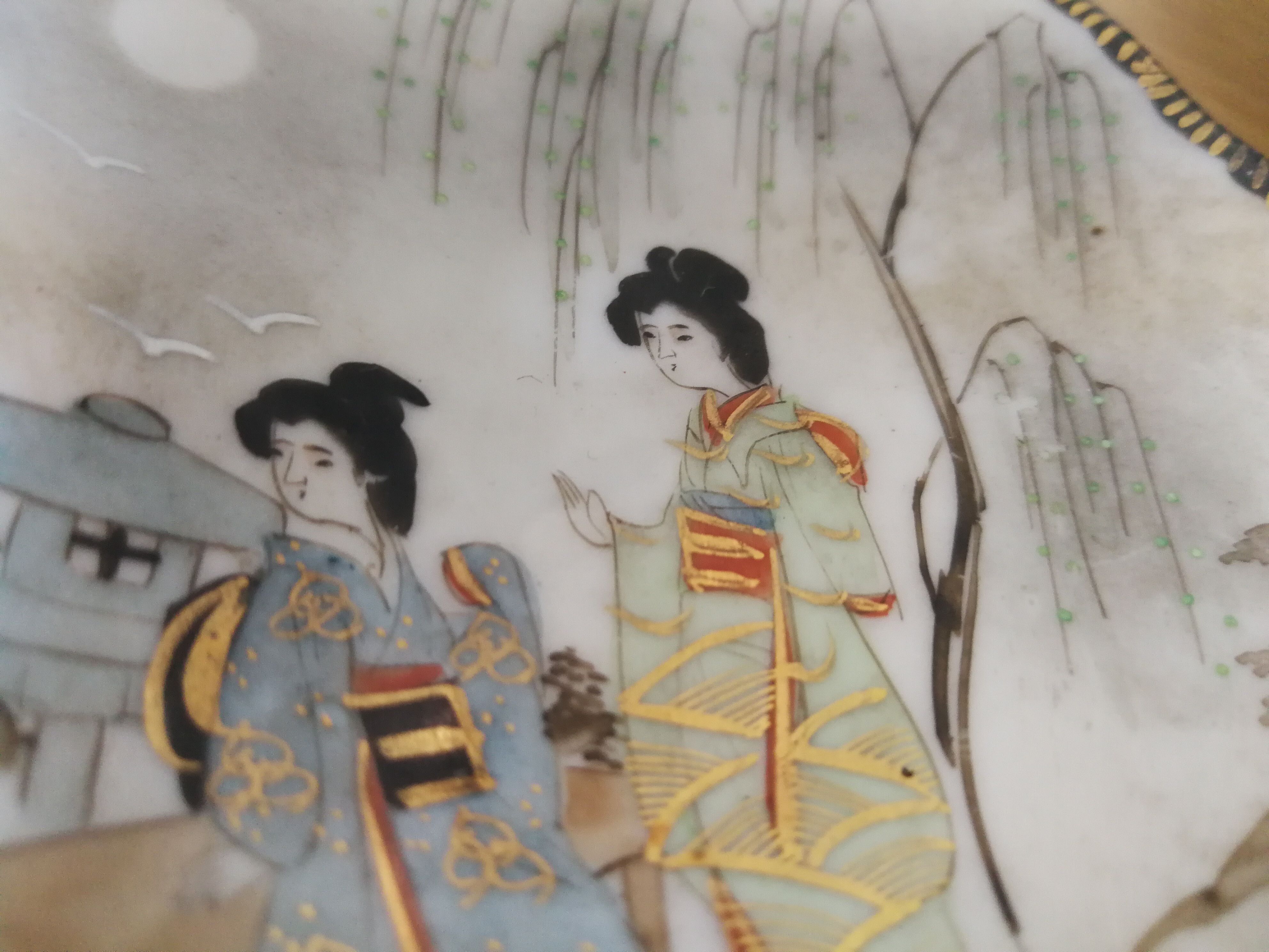 Japanese kutani tashiro eggshell porcelain tea set