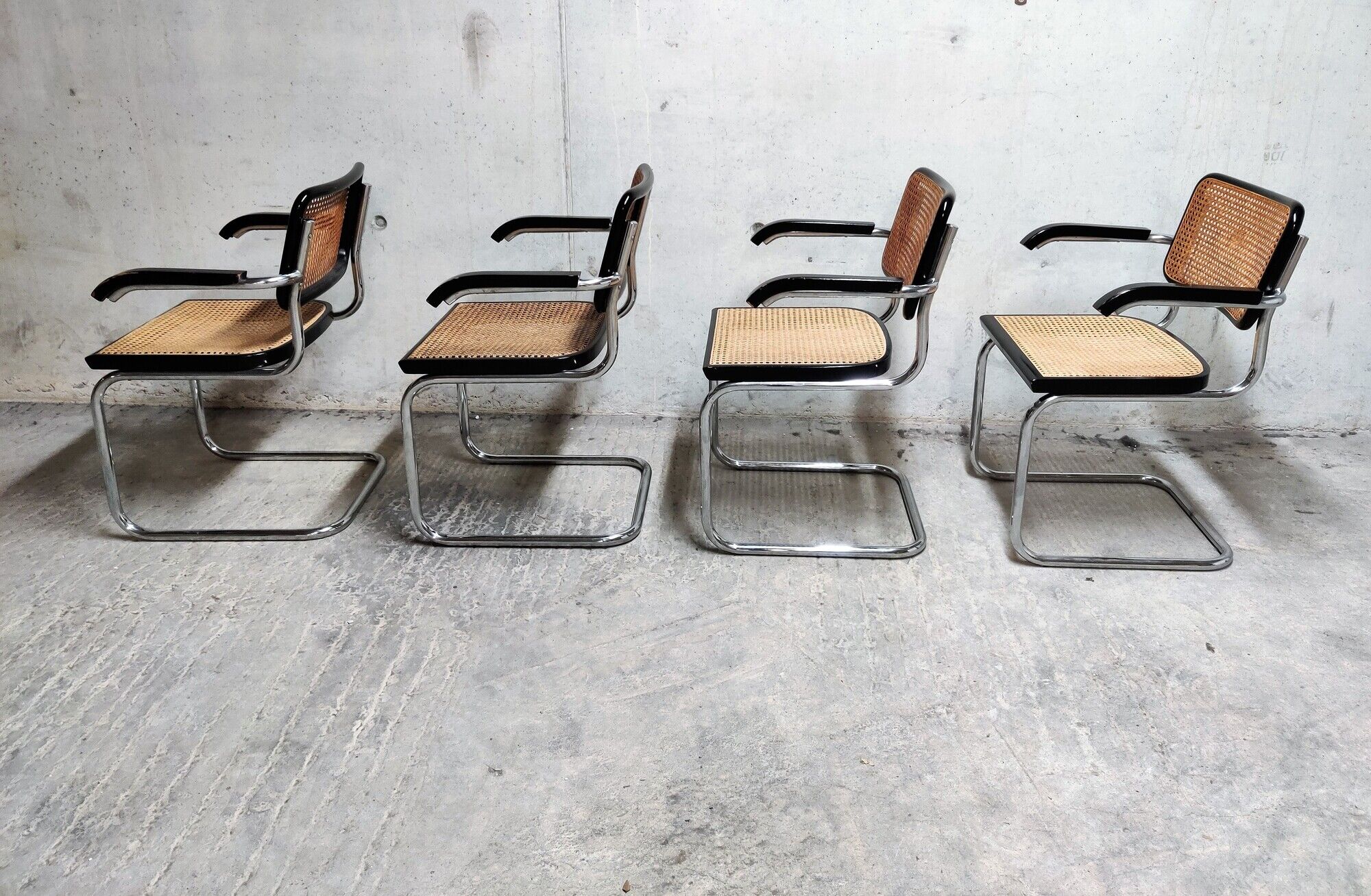 Marcel Breuer cesca B64 chairs, made in italy, 1970
