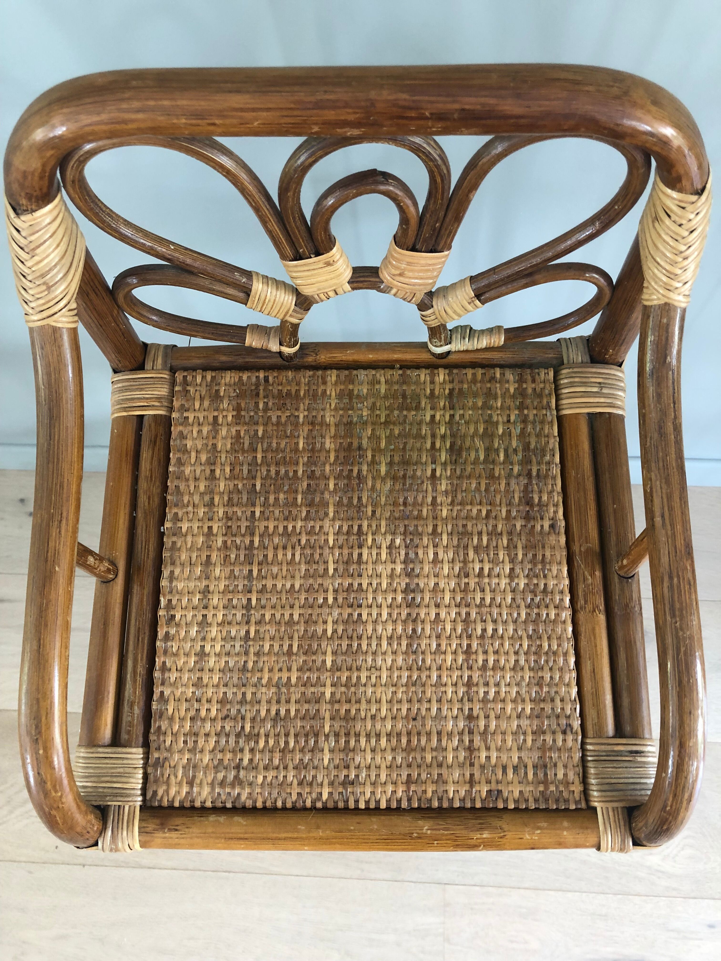 Vintage rattan shelf