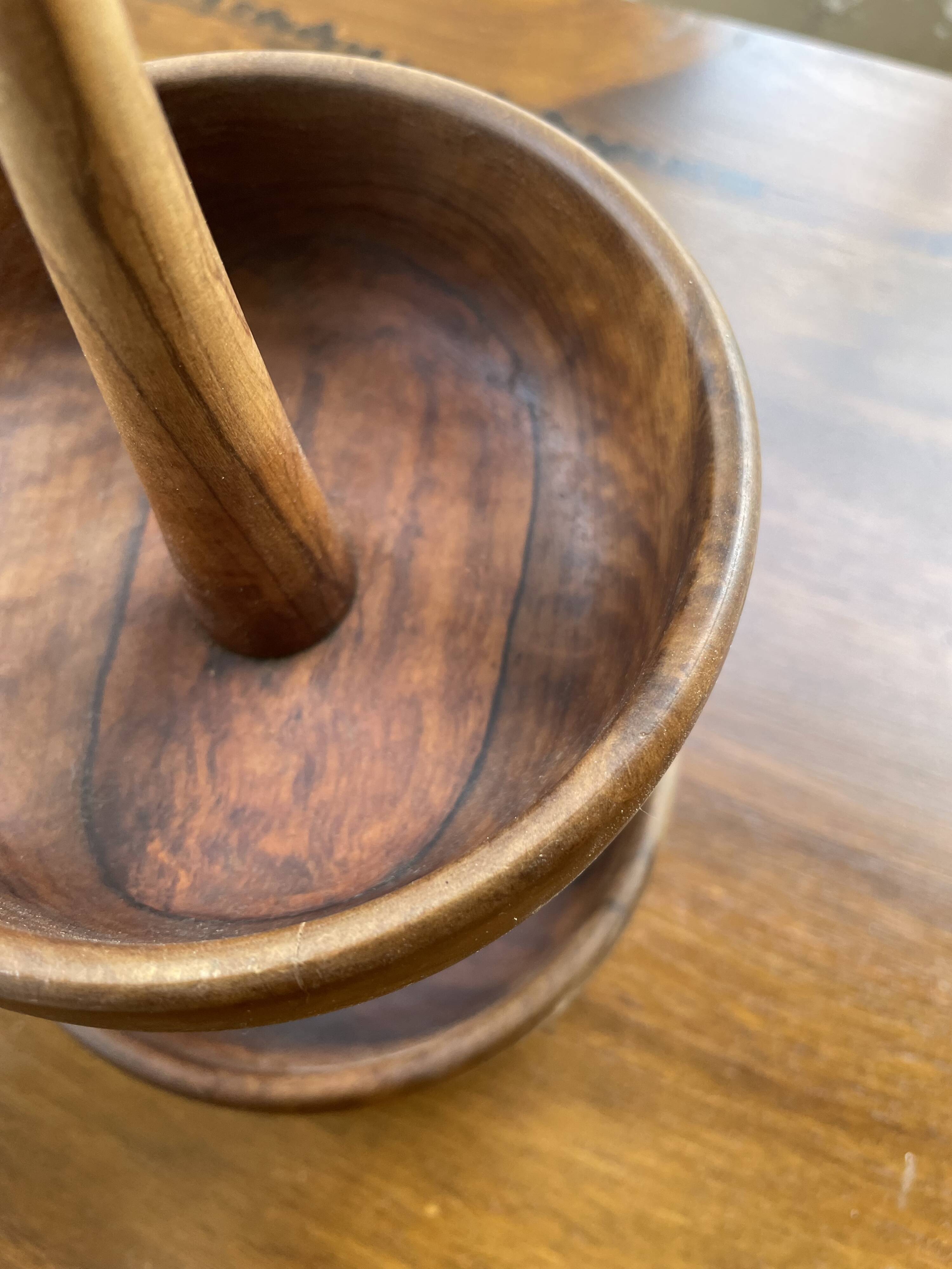 Wooden cocktail dish