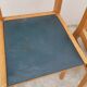 Series of 3 vintage chairs with compass legs - 1950s