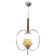 1930s Czech Art Deco Chrome and Frosted Glass Chandelier