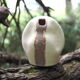 Free-form Soliflore - cracked white enamel - organic ceramic - 80s
