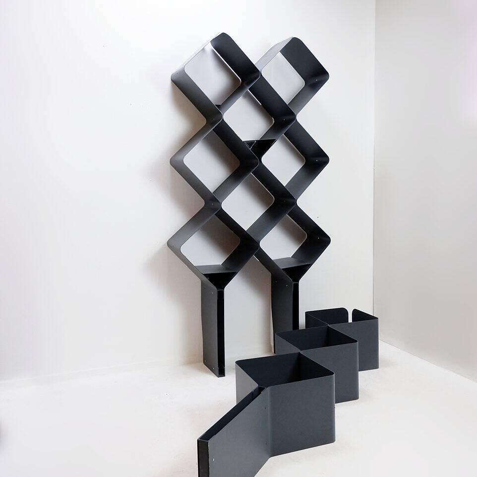 Honeycomb metal wall shelf