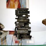 Vintage steel blade sculpture