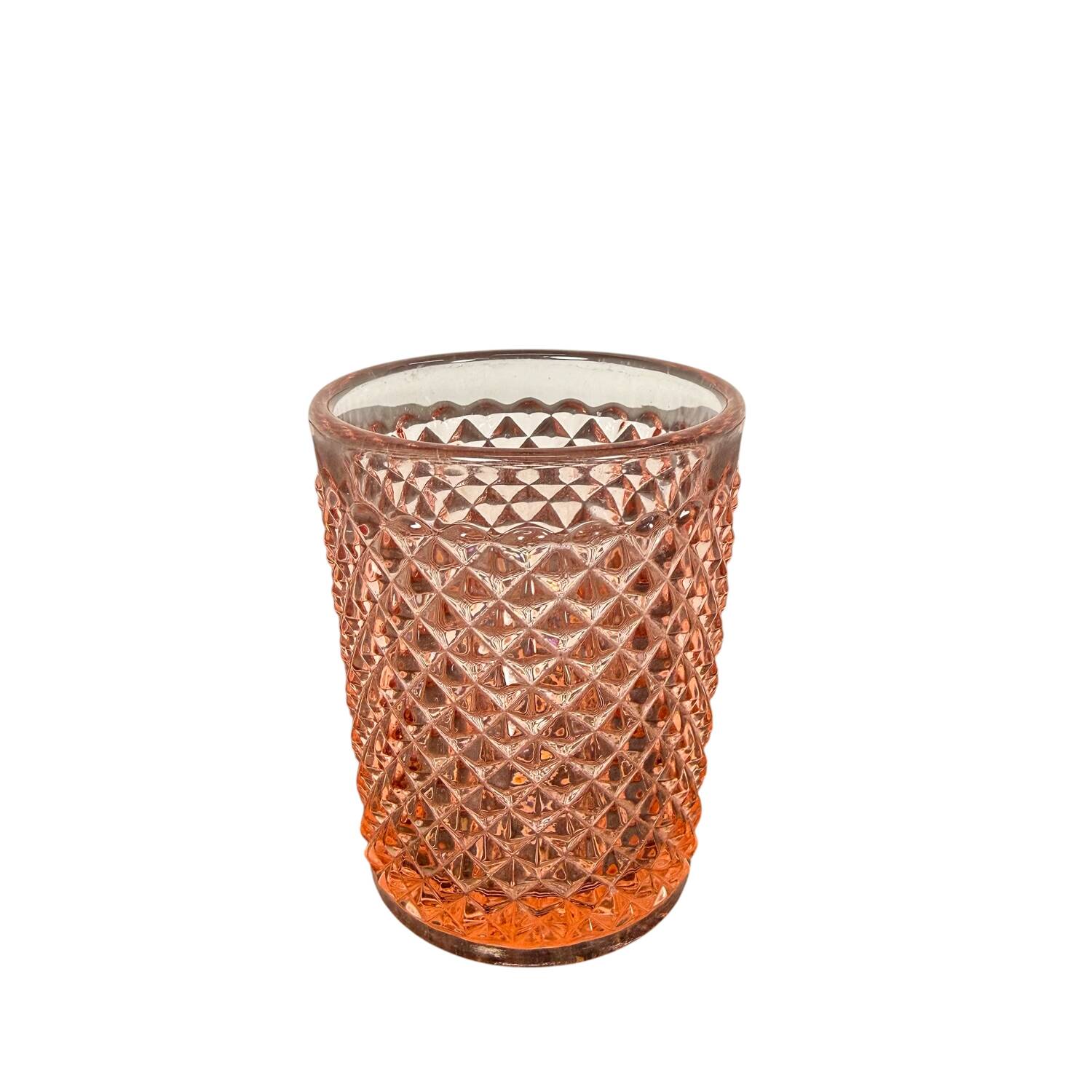 Vintage Pink Pressed Glass Bathroom Vanity Set