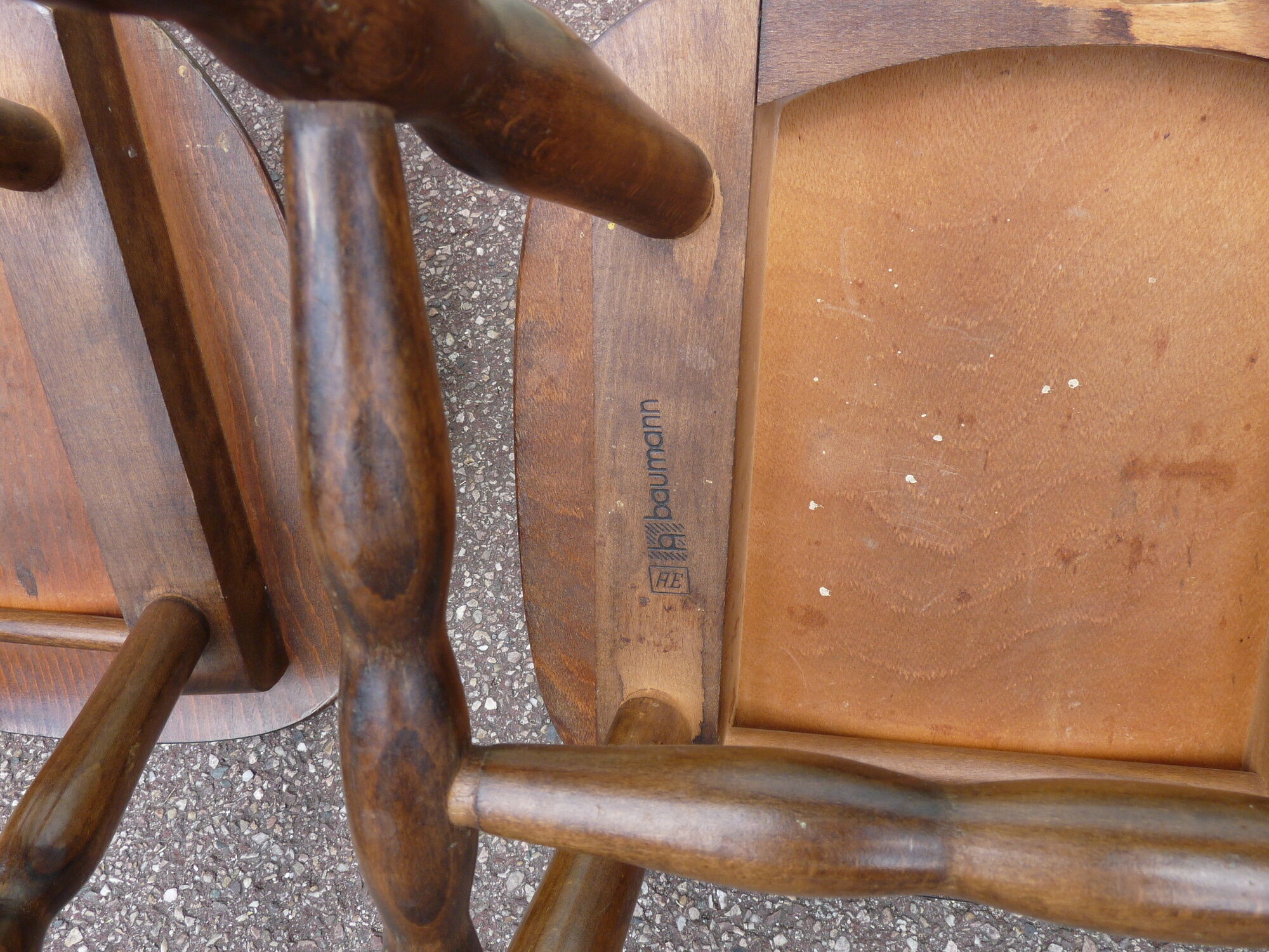 Lot of 4 bistro chairs Baumann - wood