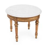Louis XVI style golden side table