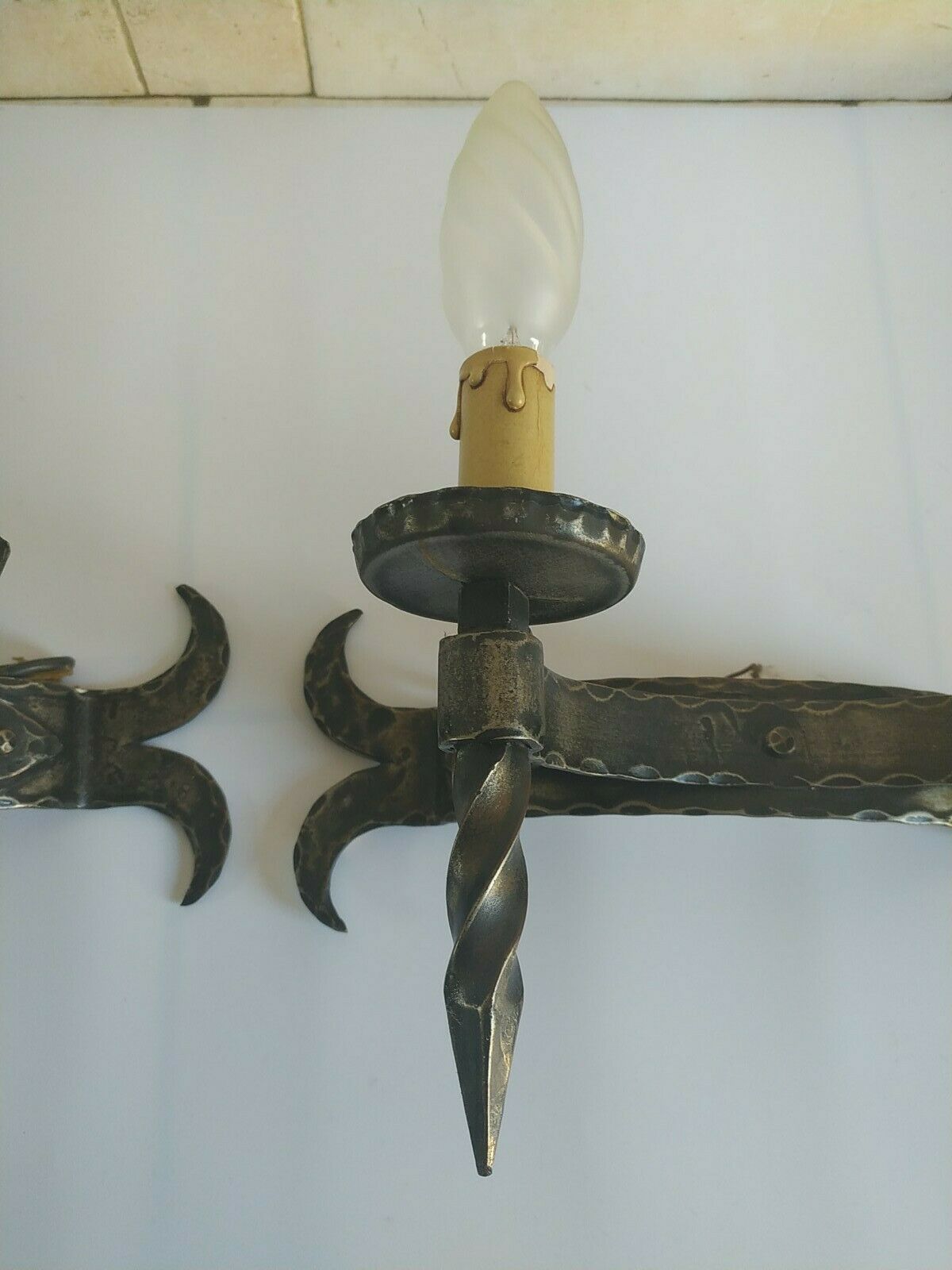 Iron sconces forge medieval style